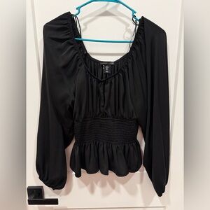 Sincerely Jules Black Ruched Top